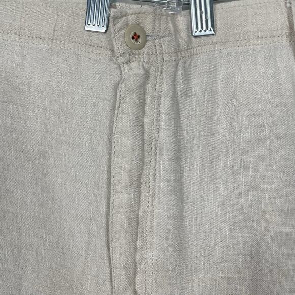 Tommy Bahama 100% Linen Pants Men 2XL (46X33) Beige Cargo Drawstring Relax Beach - Picture 5 of 11